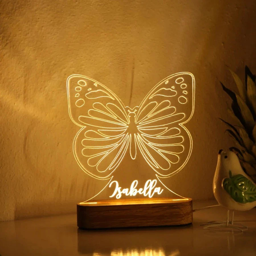 Personalized Night Light with Moon & Stars