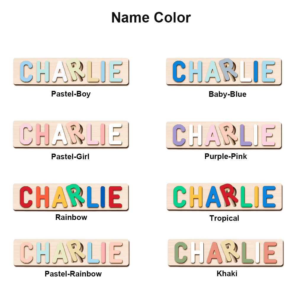 Personalized Wooden Baby Name Puzzle-Element With Name