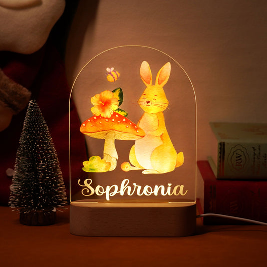 Personalised Baby Name Night Light Lamp