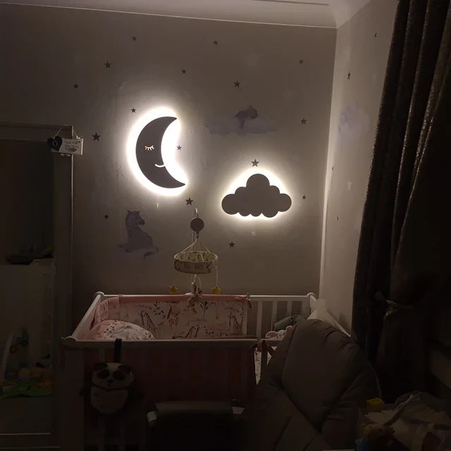 Moon and Cloud Wall Night Light