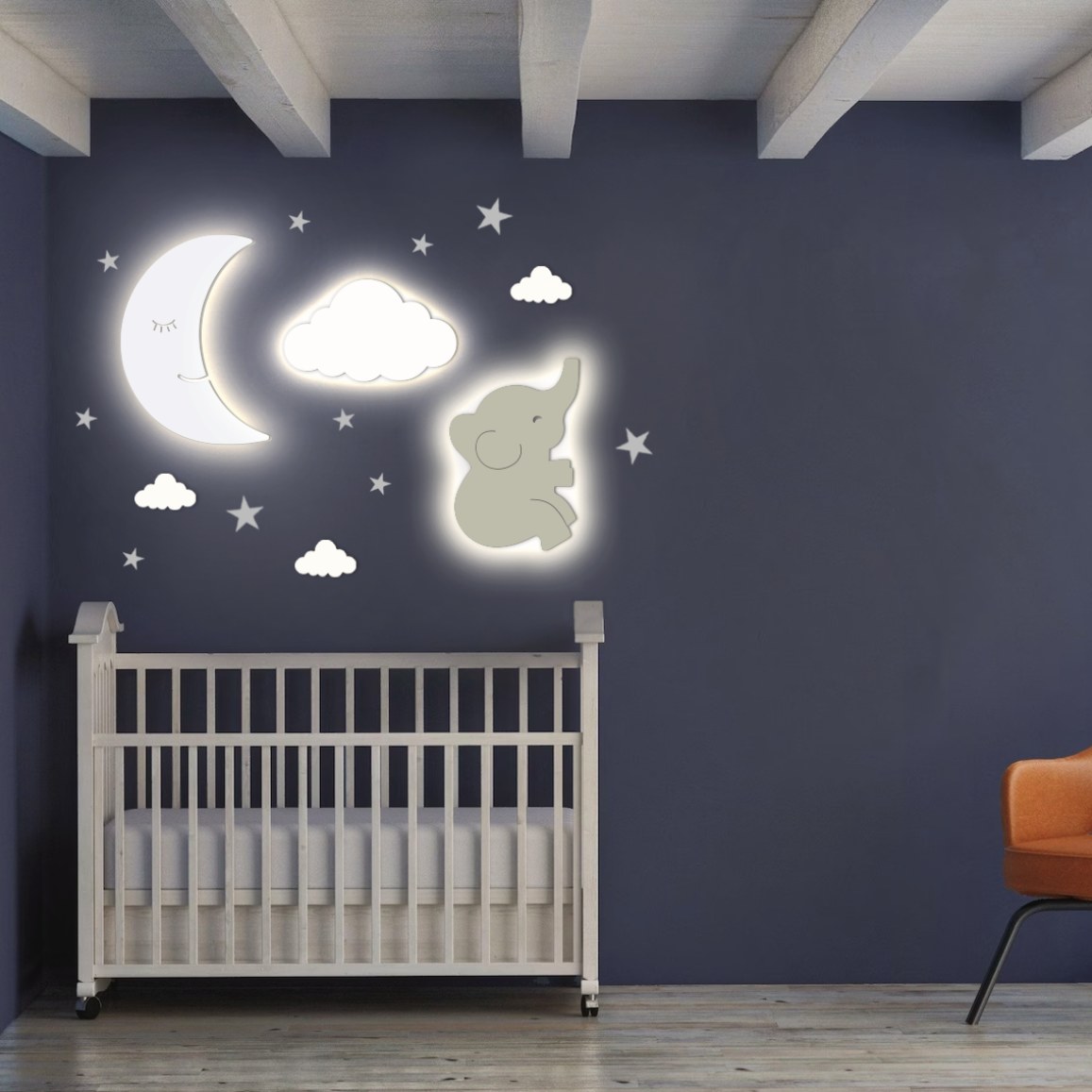 Moon and Cloud Wall Night Light